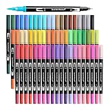 60 Rotuladores Lettering Brush Pen, Rotuladores Punta Pincel, Rotuladores de Punta...