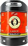 Cerveza PerfectDraft un barril de 6 litros de La Virgen Madrid Lager - Lager. MÃ¡quina de...