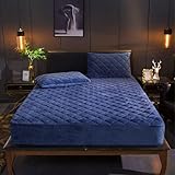 Super Soft Fitted Sheet,Soft Warm Velvet Mattress Cover, Bottom Sheet Super Soft Queen...