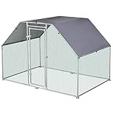PawHut Gallinero de Exterior 280x193,5x195 cm Jaula con Cerradura para Aves de Corral de...