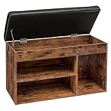 HOOBRO Banco Zapatero de Entrada, Asiento Acolchado, Armario Zapatero, Estantería para...