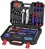 WORKPRO 160 Piezas Juego de Herramientas Básicas y Accesorios con Estuche de...