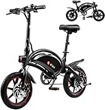 DYU Bicicleta Eléctrica Plegable,14 Pulgadas Portátil Bicicleta Eléctrica,Inteligente...