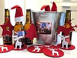 Cervezas Para Regalar Navidad - Set de 6 cervezas personalizadas con cubo enfriador y...