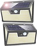 Woolmug Luz Solar Exterior 320 LED, [2 Paquetes / 3 Modos] Focos LED Exterior Solares con...