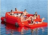 SZZY 6 Personas Inflable Gigante Coche camión Piscina Isla Flotante Piscina Lago Fiesta...