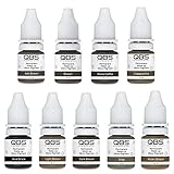 QBS Pigmentos de microblading para cejas, 10 ml, uso en máquina y a mano, selección de...