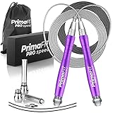 PrimaFIT Pro Speed Cuerda Saltar, Comba Crossfit Hombre y Mujer de Alta Velocidad para...