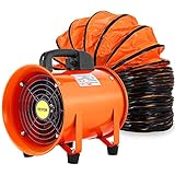 OrangeA Ventilador Portátil Industrial 200 mm Extractor Aire Industrial, 220V, Extractor...