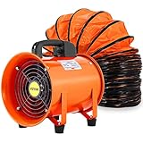 OrangeA Ventilador Portátil Industrial 200 mm Extractor Aire Industrial, 220V, Extractor...