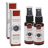 Spray calmante para la piel para erupciones, psoriasis, paquete de 2 unidades de 30 ml...