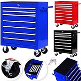 Masko® - Carro de taller con ruedas, carro de herramientas, caja de herramientas, 5 y...