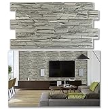 Paneles de pared de plástico PVC 3D decorativos azulejos revestimiento (Piedra clásica)