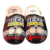 Zapatillas casa, comodas, con Pelo y Originales Jefes con Frases graciosas. Al Jefe no se...