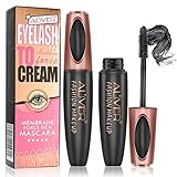 Máscara de Pestañas 4D, Rimel Pestañas Máscara Waterproof,Mascara Negra,Volumen y...