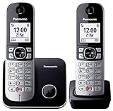 Panasonic KX-TG6852 Teléfono Fijo Inalámbrico Dúo con Manos Libres (Monitor de Bebes,...