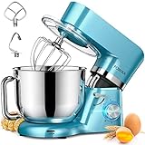Batidora Amasadora, POWWA Amasadora de Pan Repostería 1500W, 6 Velocidades con Pulso,...