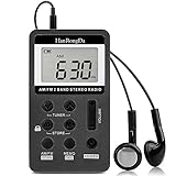 YZCX Radio Pequeña Portatil, Mini Radio de Bolsillo Pocket Am/FM 2 Bandas de Radio...