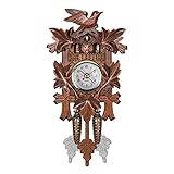 ERYUE Reloj de Pared de Cuco Bird Wood Hanging Decoraciones para Home Cafe Restaurante...
