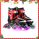XIUWOUG Patines en línea Ajustables para niños, Patines en línea 27-41, Superficie...