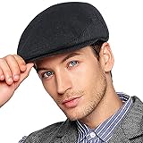 Wantonfy Gorras De Hombre Boina Plana Tweed Otoño e Invierno Gorra Gatsby Newsboy Estilo...