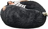 bananair - Puff Gigante de Piel inmensa XXL, 140 cm de diámetro con Espuma triturada...