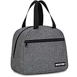 MAXTOP Bolsa de almuerzo aislada bolsa termica porta alimentos con bolsillo frontal y...
