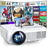 Proyector con WiFi y Bluetooth, 5G WiFi nativo 1080P 8500L YOWHICK Proyector para...