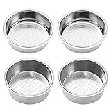 Suuwwn 4Pcs 51mm Filtro de Café de Acero Inoxidable,1 Taza y 2 Tazas Filtro Cafetera...