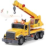 Tacobear Camión Grúa Juguete Grande Camión Juguete 1:16 Camión de Remolque con Luces y...