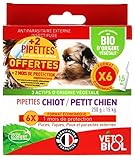 Vétobiol Pipetas Cachorro Perro Pequeño 250 g a 15 kg Bio 6 Pipetas + 2 Pipetas Ofertas