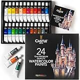 Castle Art Supplies Caja 24Â Tubos Pintura de Acuarela 12Â ml | Artistas experimentados |...