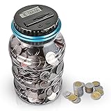 AOZBZ Contador Digital de Hucha per EUR, Automático Moneda Contando Caja de Dinero para...