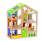 Hape Casa Madera con Muebles para Niños y Niñas, Casa de Muñecas de Juguete Galardonada...