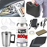 Kit Pulir Faros with 800g Pulimento Faros Coche, Herramienta de Reparación de Faros,...