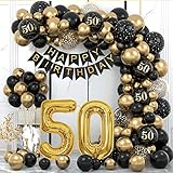 50 Años Decoracion Cumpleaños, Globos 50 Cumpleaños Hombres, Decoraciones Fiesta Oro...