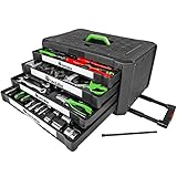 TecTake Maletín con herramientas 899pc piezas maleta trolley caja martillo alicates con 4...