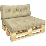 VOUNOT Cojines para Palets 2-Piezas Set, Impermeable y Desenfundable, Cojín de Asiento...