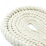 Cordón De Algodón De Tres Hilos, Resistente Al Beige Cordón Macramé Cordón De...