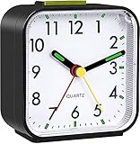 m zimoon Reloj Despertador Analógico Sin Tictac Reloj Despertador Silencioso con Luz...