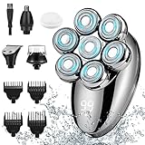 Afeitadora de Cabeza Calva para Hombres 7D, 5 en 1 Recargable Afeitadora Electrica con...