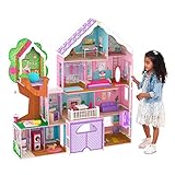 KidKraft Treehouse Retreat Mansion Puppenhaus aus Holz Casa Madera para muñecas de 30 cm,...