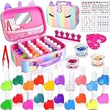 MarckersHome Juego de Esmaltes de Uñas para Niños, Kit de Esmalte de Uñas a Base de...