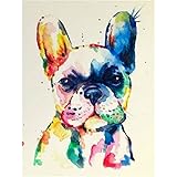PRACIM Pintura digital para adultos, perros de animales de acuarela, juego de regalo de...