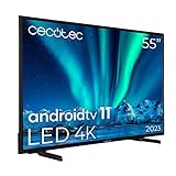 Cecotec Televisor LED 55' Smart TV A Series ALU00055. 4K UHD, Android 11, MEMC, Chromecast...