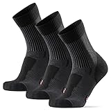 DANISH ENDURANCE Calcetines Ligeros de Senderismo y Trekking de Lana Merino 3 pares...