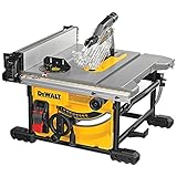 DEWALT DWE7485-QS - Sierra de mesa compacta 210 mm, 1850 W, Ideal para cortar piezas...