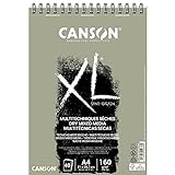 Canson XL Touch Arenoso 160g Álbum Espiral A4 40H Gris
