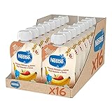 Nestlé Bolsita de puré de frutas y cereales, variedad Manzana Plátano y Avena - Para...