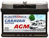 Batería AGM 12v 100Ah Electronicx Caravan Edition V2 batería solar 12v acumulador 12v...